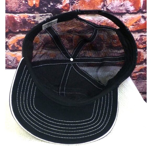 Jack Daniels Spell Out Black Mesh Trucker Hat With Adjustable Snapback - Picture 5 of 6